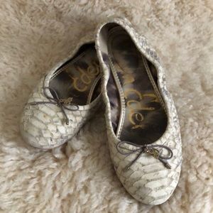Sam Edelman Snake Print Leather Ballet Flats